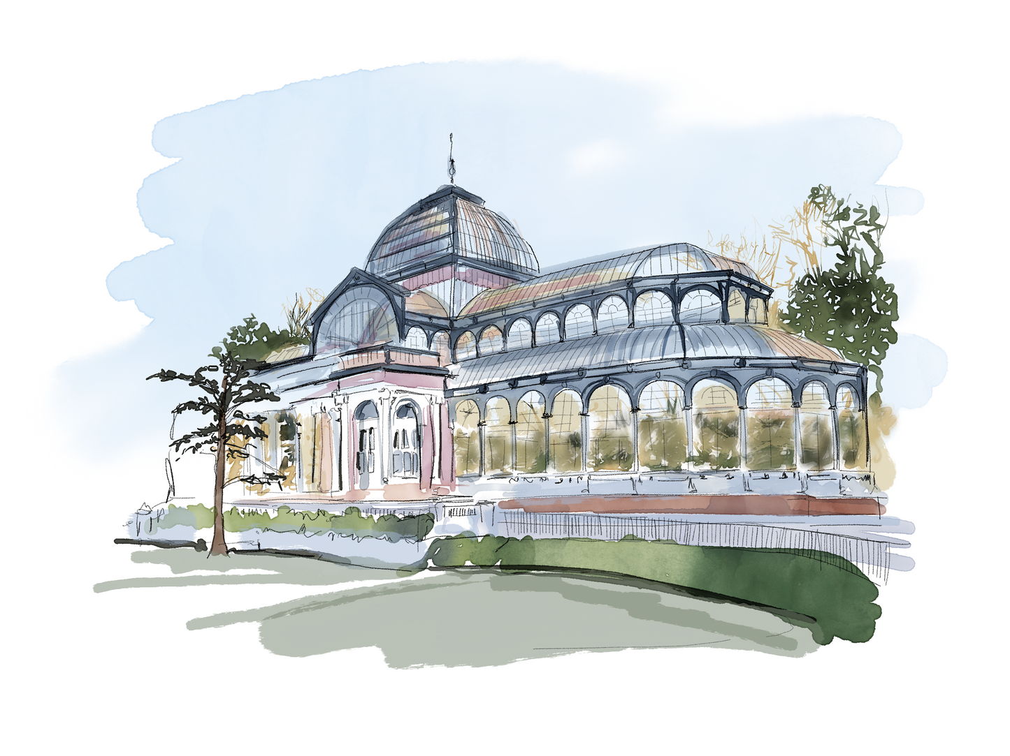 ILUSTRACIÓN DIGITAL EDIFICIO| se utiliza para hacer tus invitaciones con nosotros, posibilidad de hacerla impresa o tener tu archivo digital en alta calidad