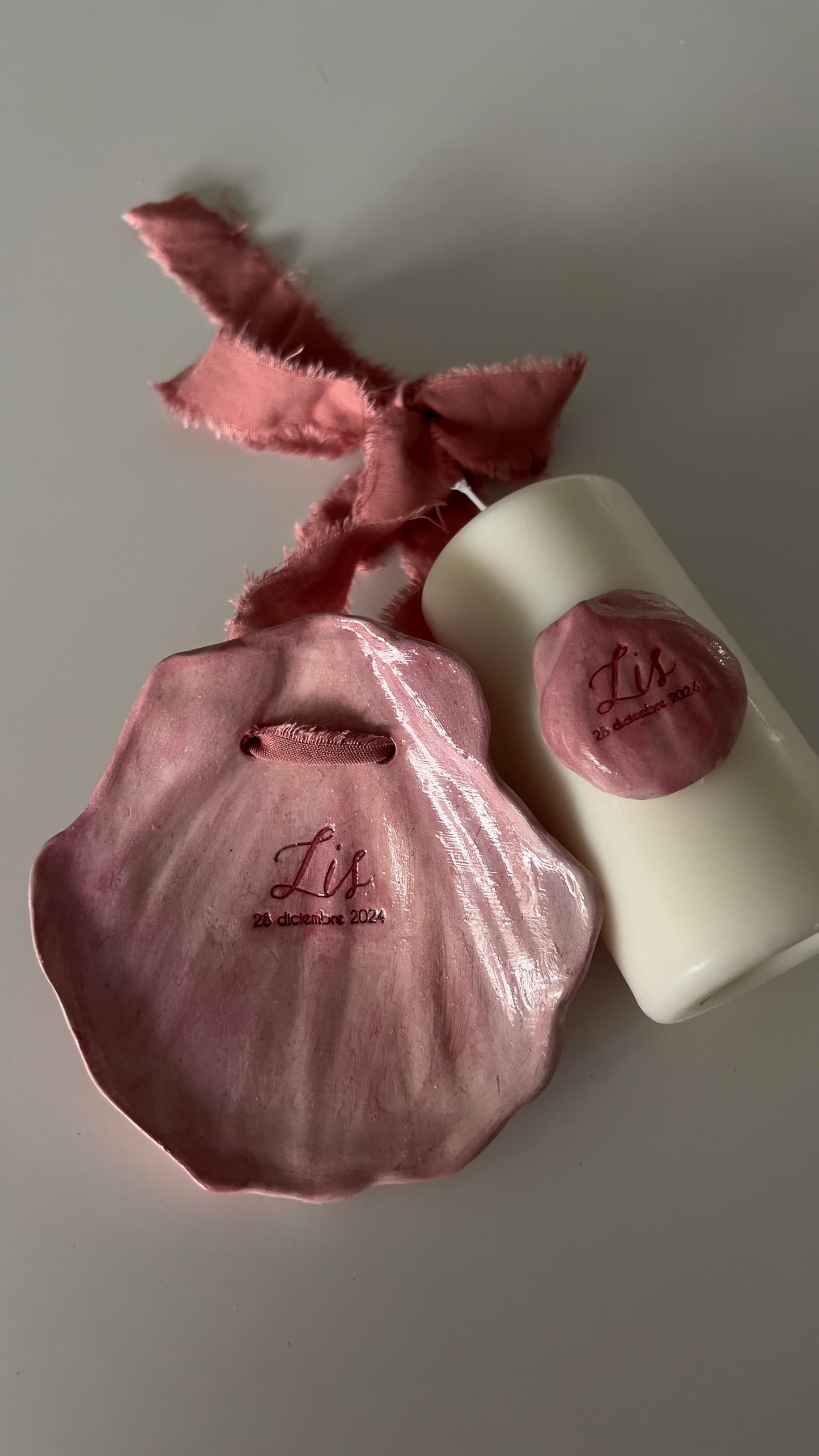 VELA BAUTISMO PERSONALIZADA CERÁMICA