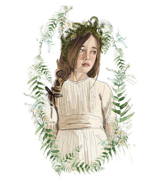 ILUSTRACIÓN DIGITAL COMUNIÓN CON FLORES