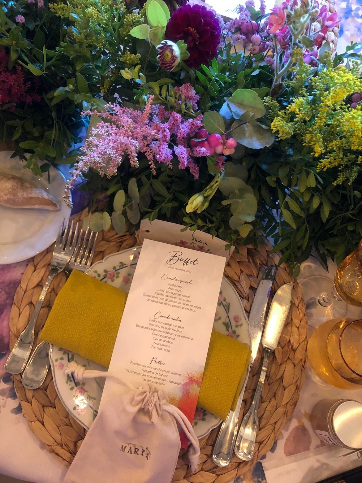 IMPRESIÓN MENÚS A JUEGO CON LA INVITACION