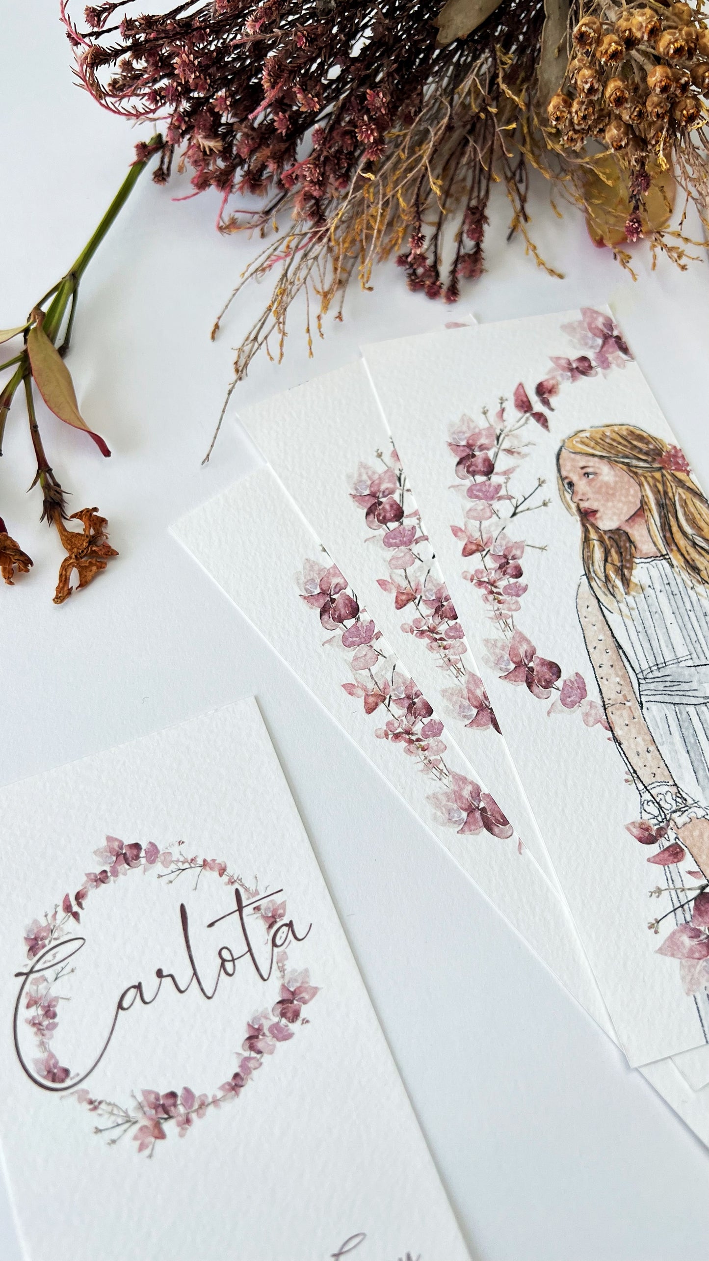 RECORDATORIOS MARCAPAGINAS con ilustración personalizada