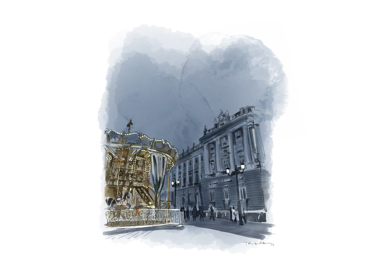 ILUSTRACIÓN DIGITAL EDIFICIO| se utiliza para hacer tus invitaciones con nosotros, posibilidad de hacerla impresa o tener tu archivo digital en alta calidad