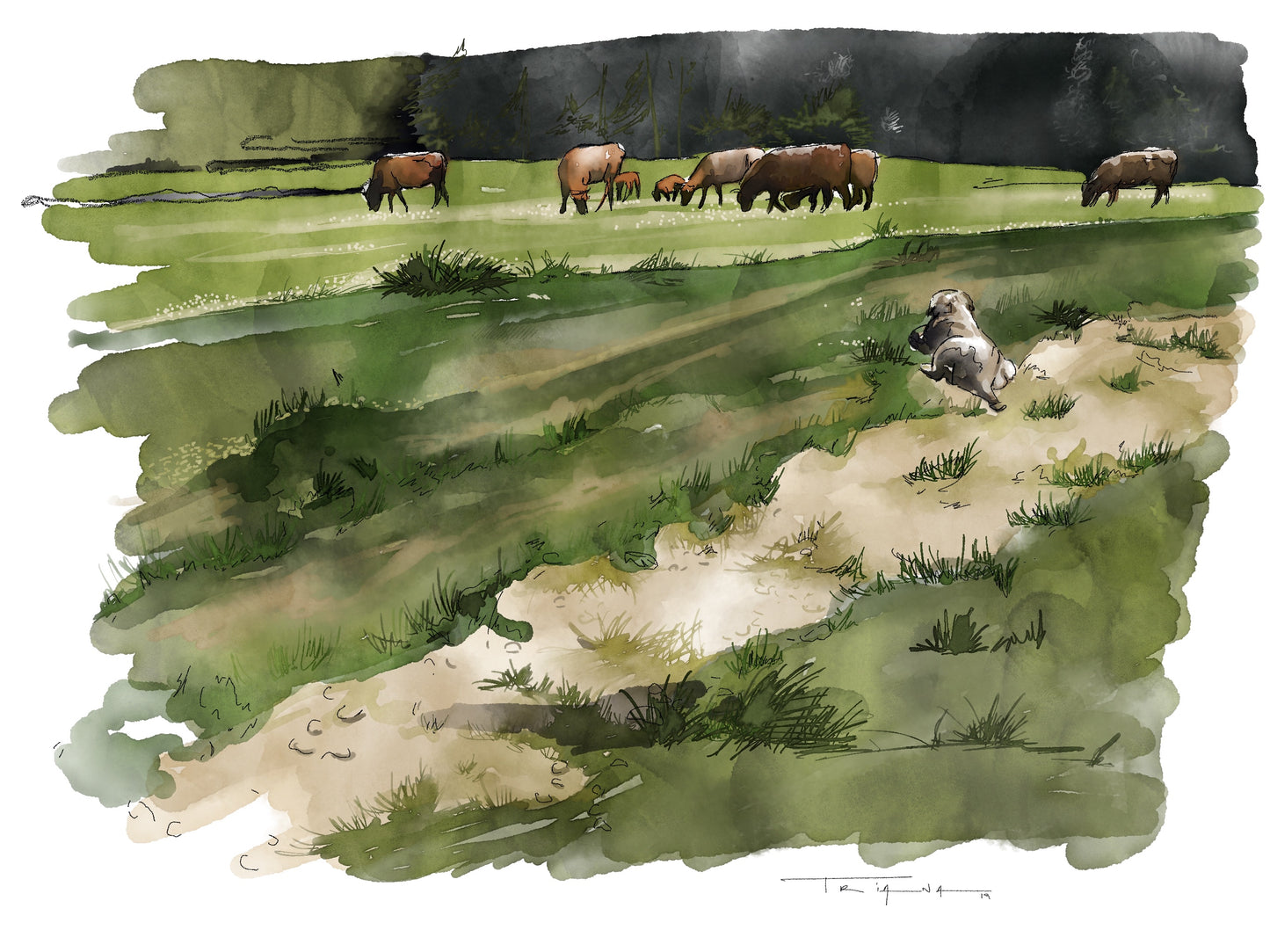 ILUSTRACIÓN DIGITAL PAISAJE| se utiliza para hacer tus invitaciones con nosotros, posibilidad de hacerla impresa o tener tu archivo digital en alta calidad