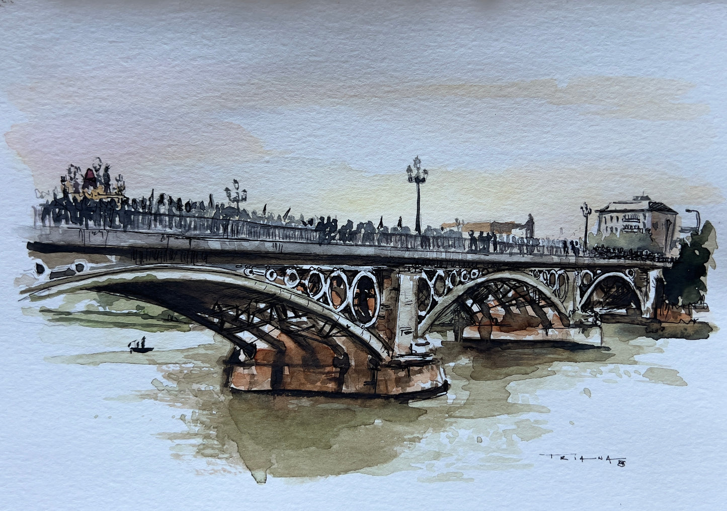 ACUARELA PAISAJE Y EDIFICIO A4