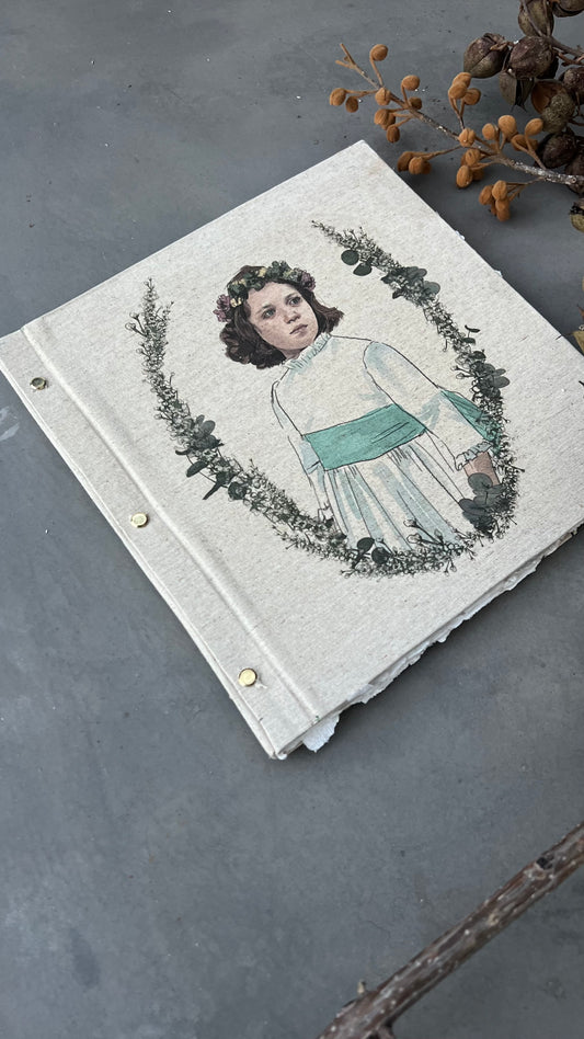 LIBRO COMUNIÓN CON ILUSTRACIÓN EN TELA