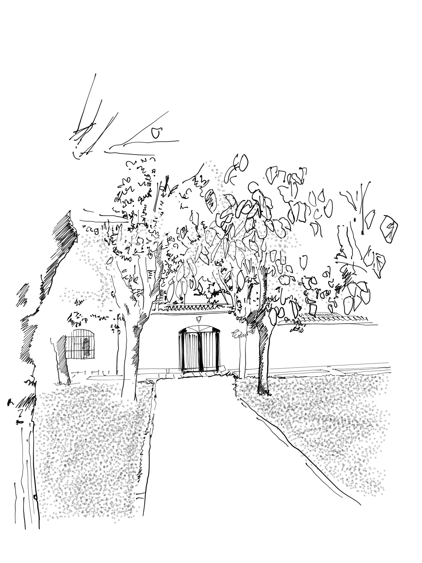 ILUSTRACIÓN DIGITAL EDIFICIO A PLUMILLA| se utiliza para hacer tus invitaciones o posibilidad de hacerla impresa