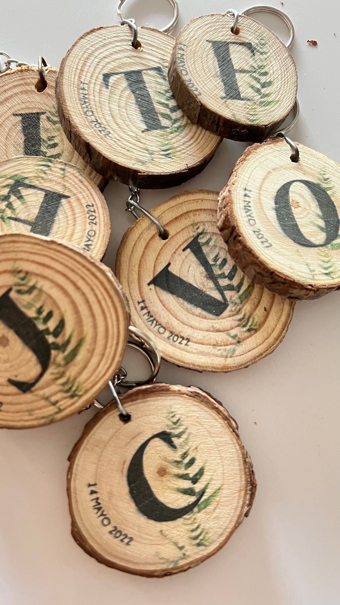 LLAVEROS IMPRESOS EN MADERA