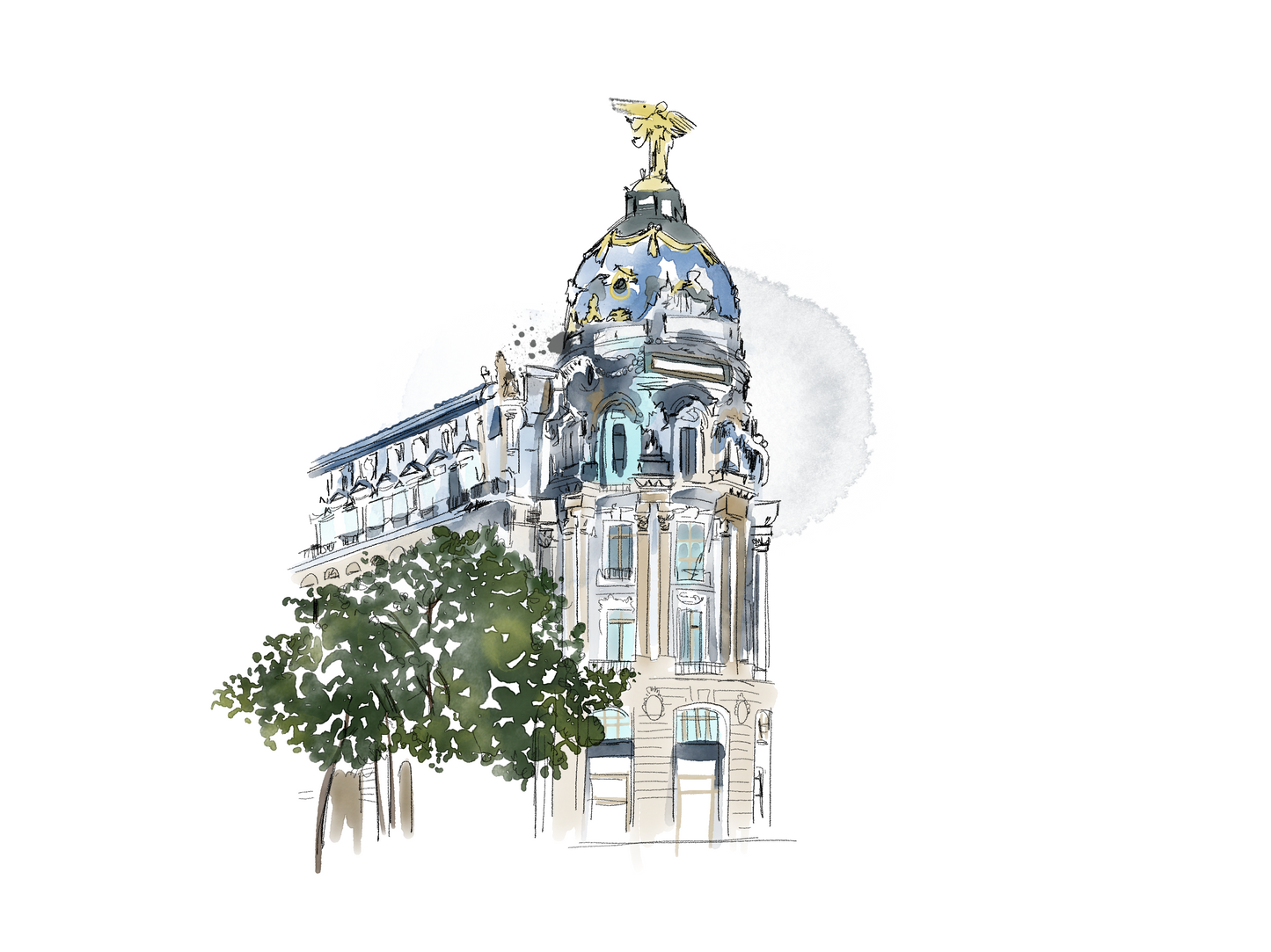ILUSTRACIÓN DIGITAL EDIFICIO| se utiliza para hacer tus invitaciones con nosotros, posibilidad de hacerla impresa o tener tu archivo digital en alta calidad