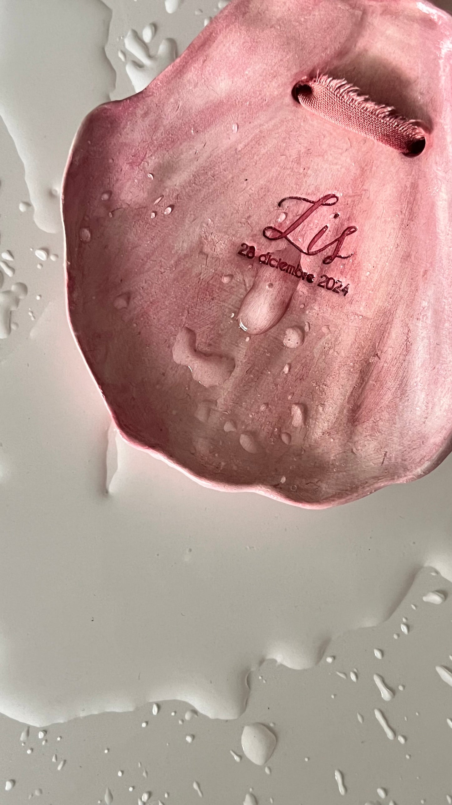 CONCHA BAUTISMO PERSONALIZADA CERÁMICA