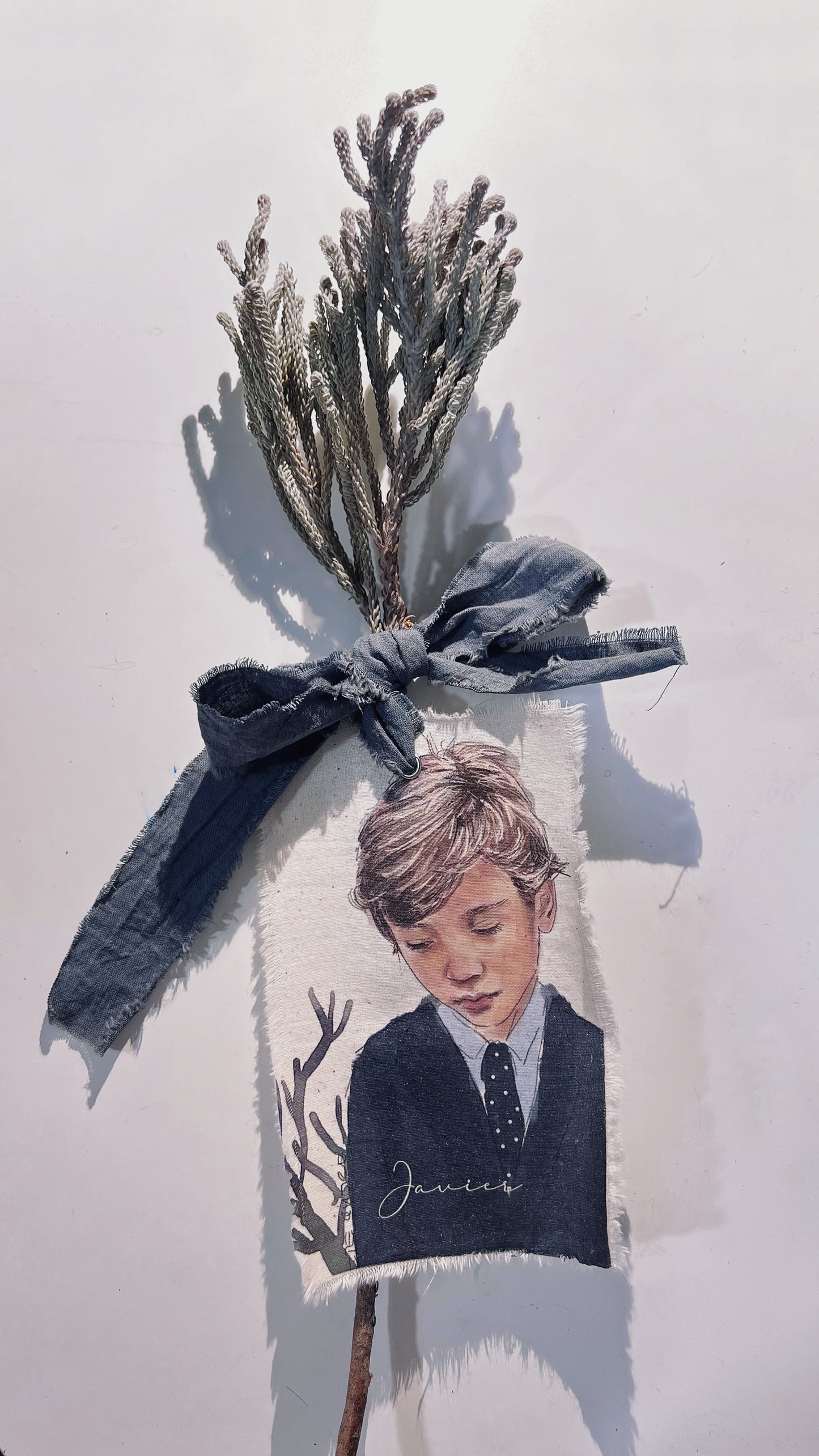 RECORDATORIOS CON ILUSTRACIÓN EN TELA (La ilustración se valora a parte) 10x15cm