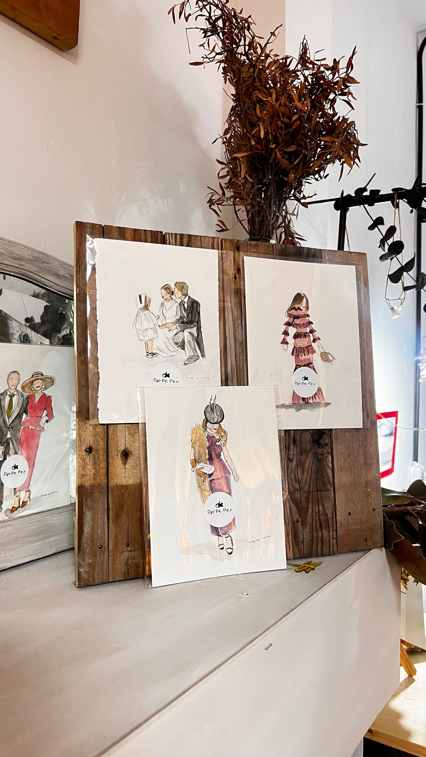 TODAS LAS ACUARELAS DE TUS INVITADOS LISTAS PARA ENTREGAR COMO REGALO EL DÍA DE TU BODA