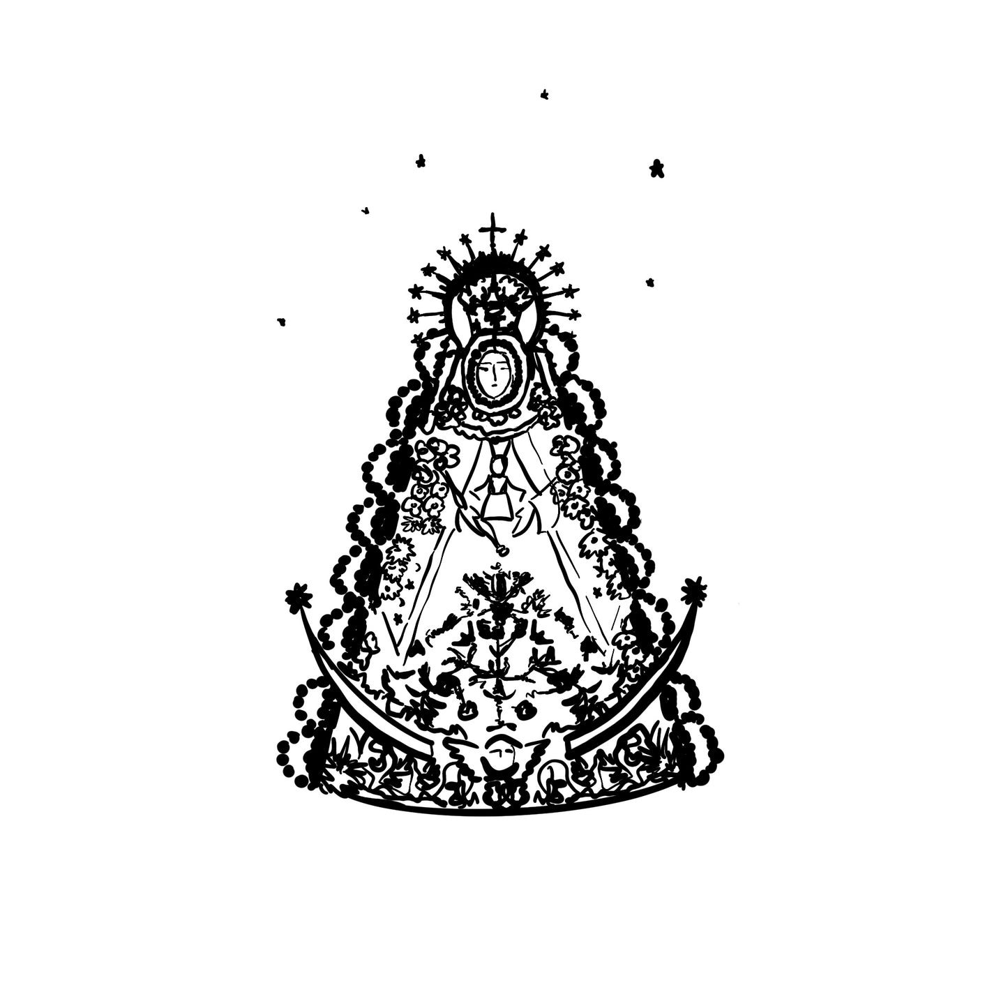 MEDALLA DE LA VIRGEN ILUSTRADA