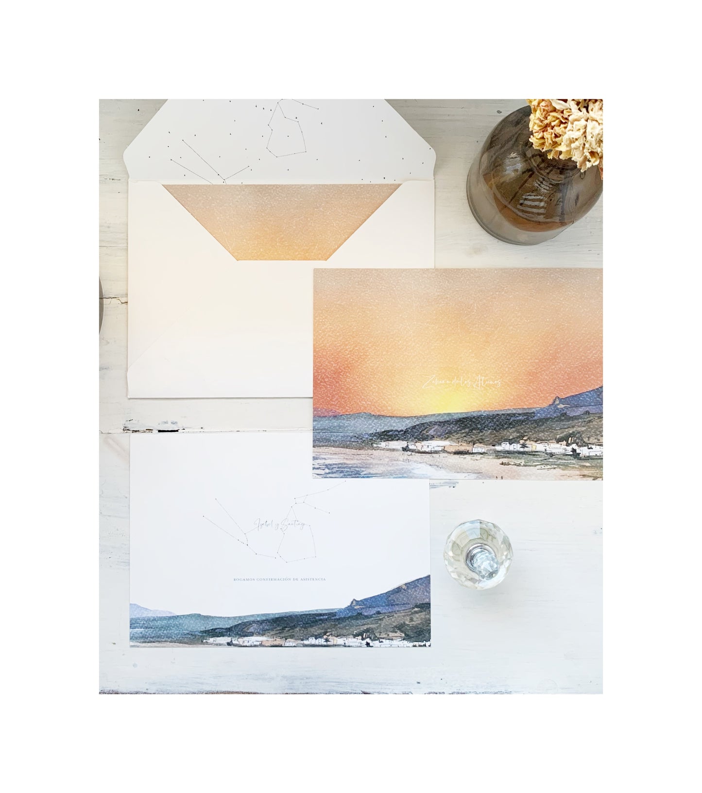 INVITACIONES TARJETÓN + SOBRE PERSONALIZADAS