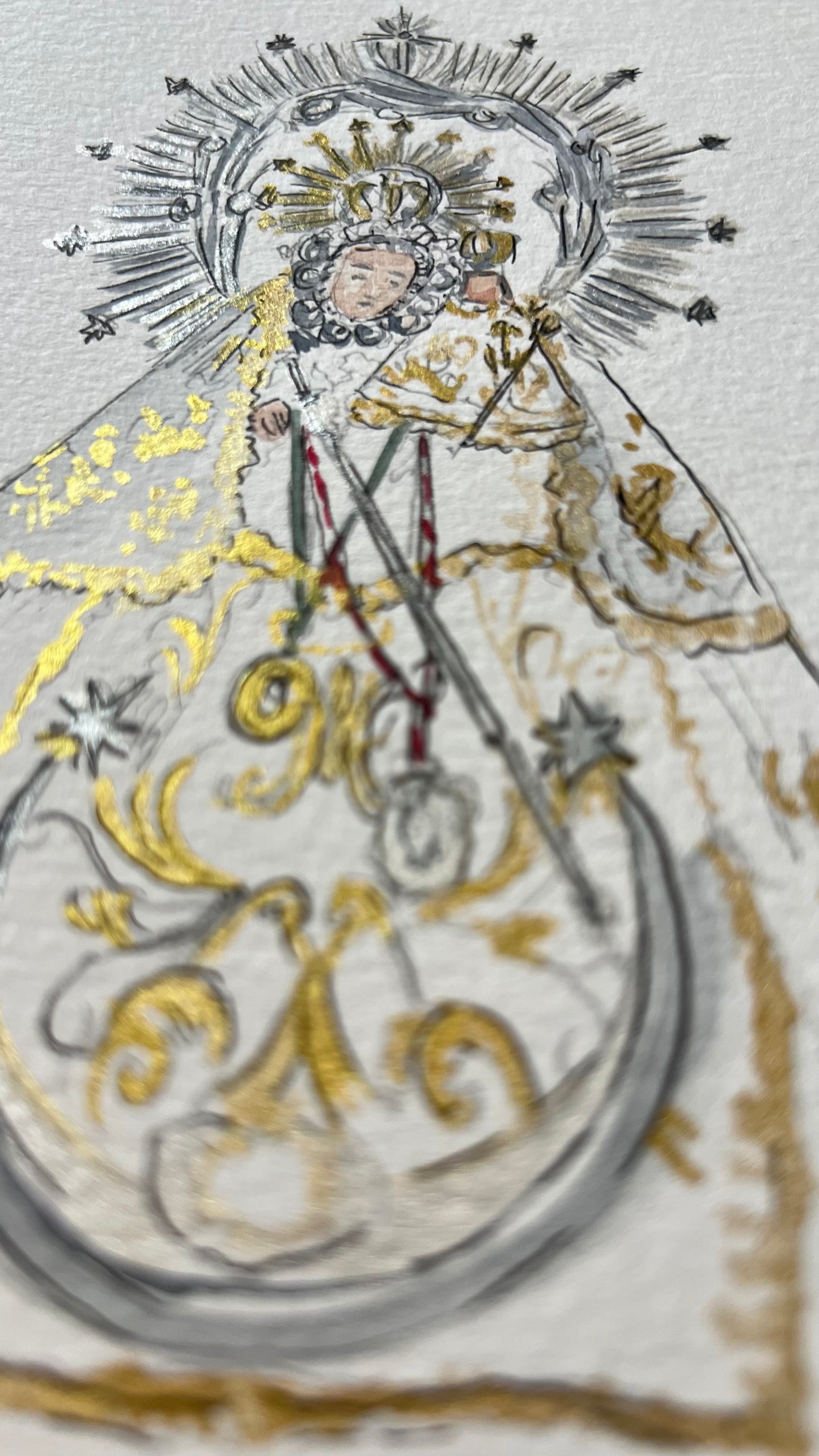 ACUARELA VIRGENCITA A5