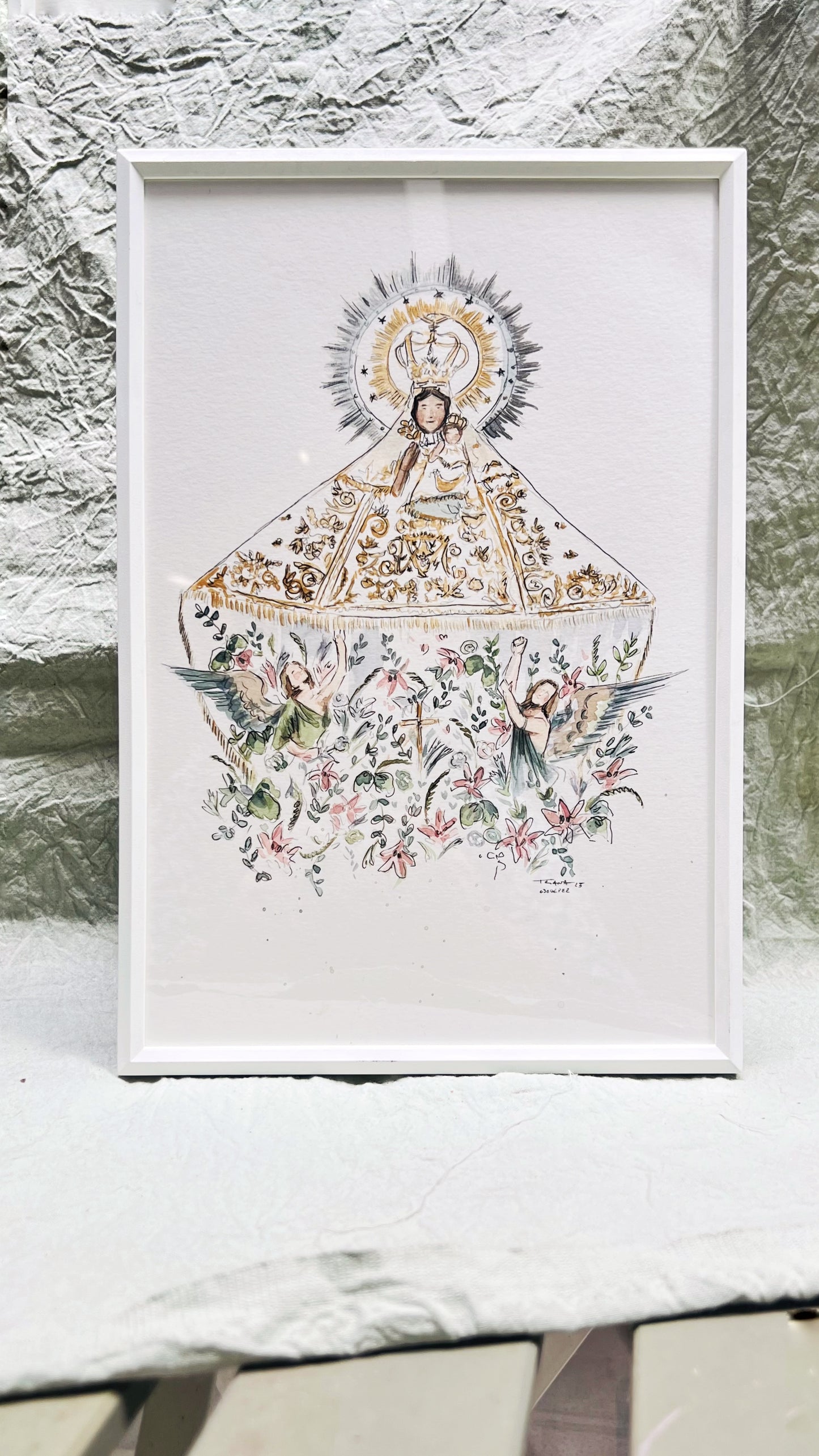 ACUARELA VIRGENCITA A5