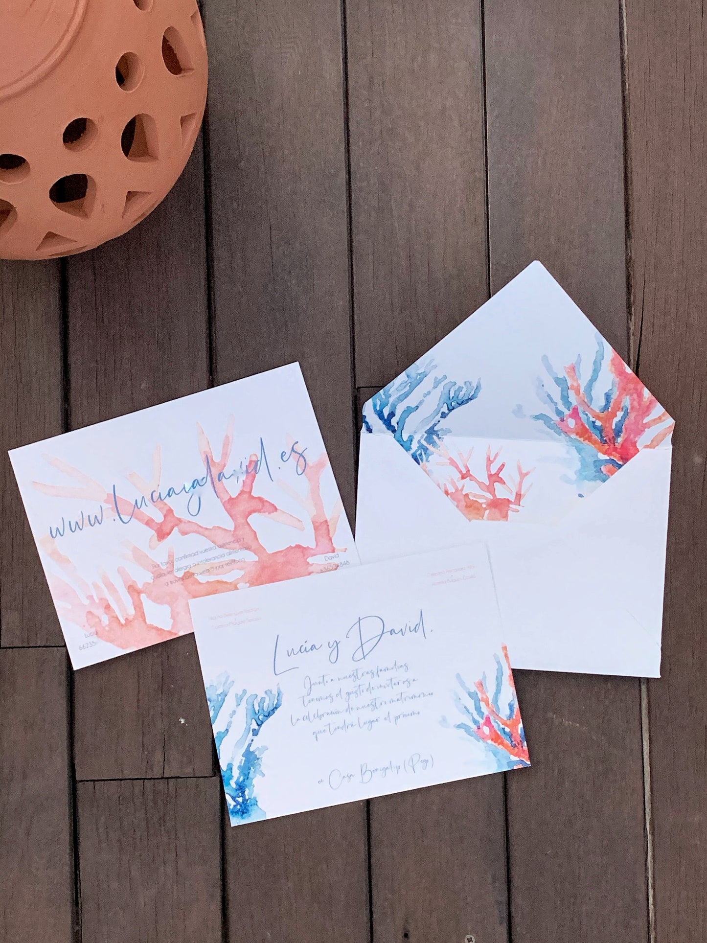 INVITACIONES TARJETÓN + SOBRE PERSONALIZADAS