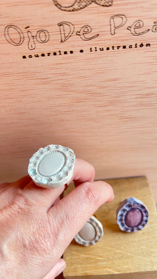 ANILLO CERÁMICA “AURA” CON SOPORTE