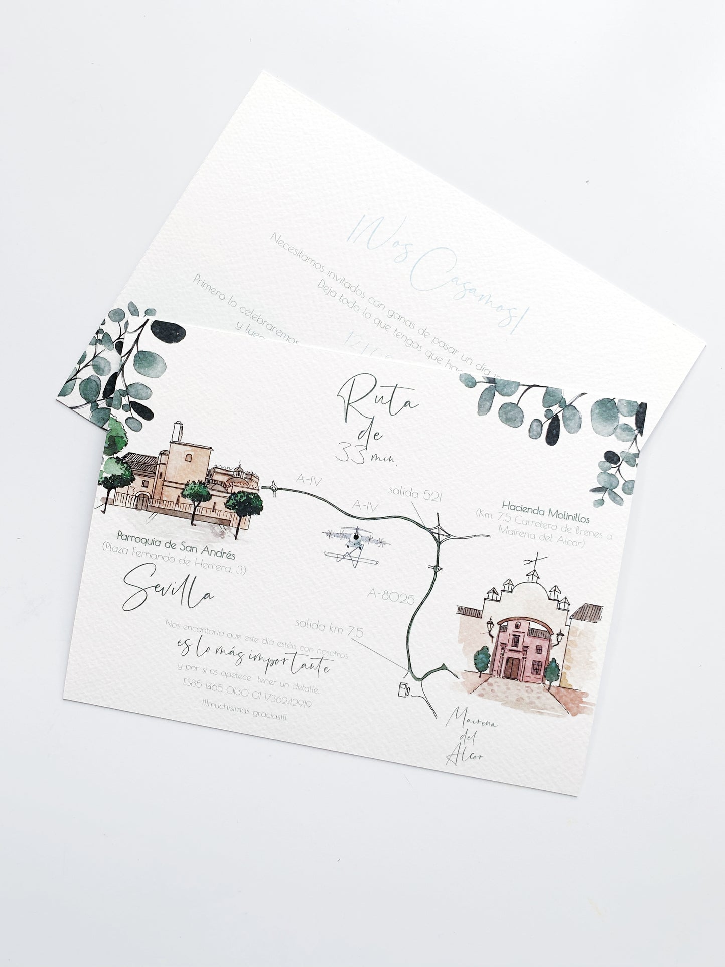 INVITACIONES TARJETÓN + SOBRE PERSONALIZADAS