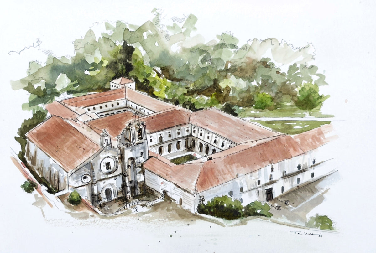ACUARELA PAISAJE Y EDIFICIO A4