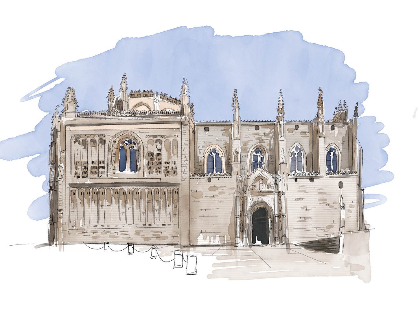 ILUSTRACIÓN DIGITAL EDIFICIO| se utiliza para hacer tus invitaciones con nosotros, posibilidad de hacerla impresa o tener tu archivo digital en alta calidad