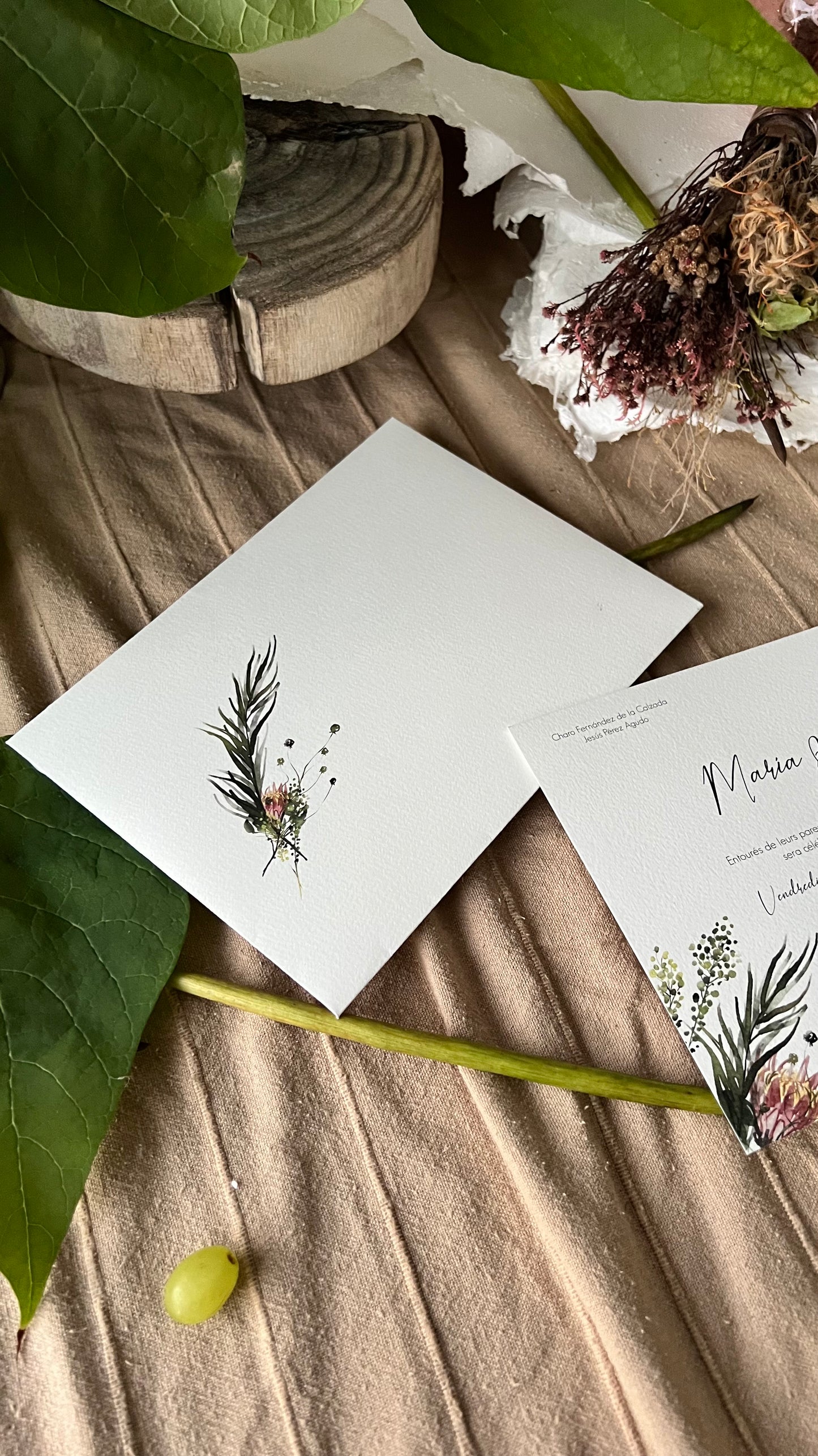 INVITACIONES TARJETÓN + SOBRE PERSONALIZADAS