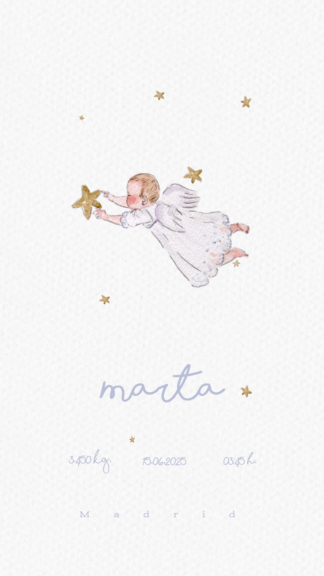 LÁMINA NATALICIO  ANGELITO PERSONALIZADA